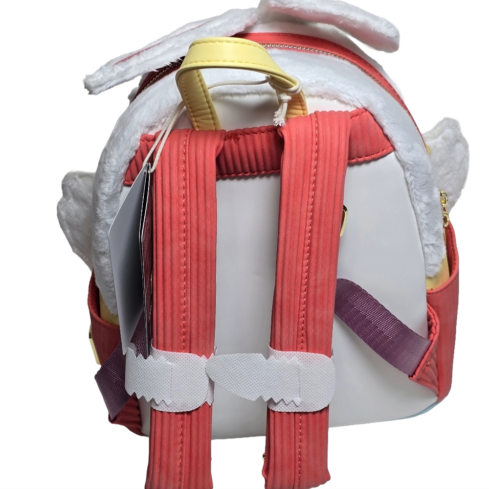 Loungefly Disney Alice Wonderland White Rabbit Fuzzy Mini Backpack NWT SOLD OUT - Picture 3 of 6